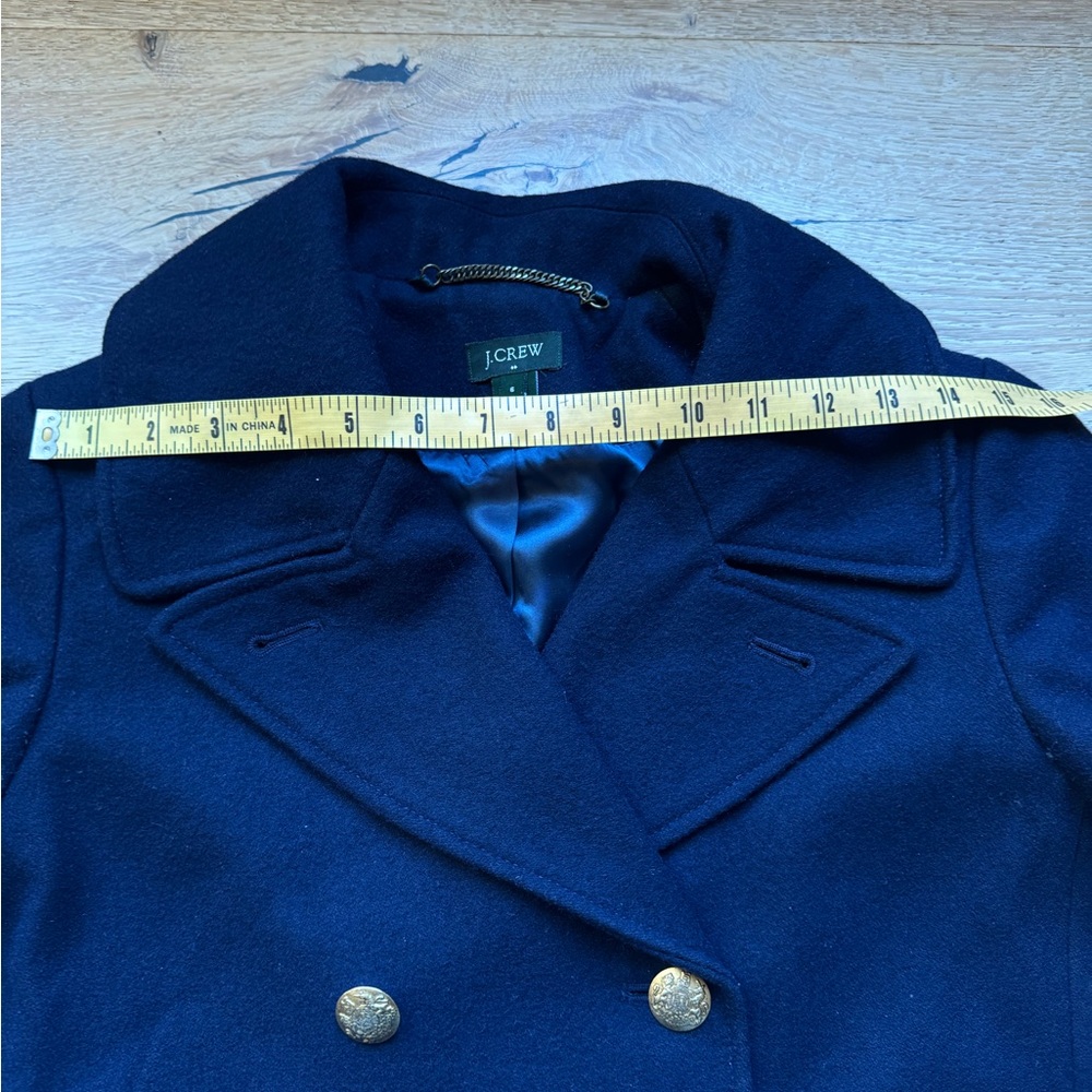 🔥CLASSIC NAVY PEA COAT🔥sz 6 JCREW price firm! - Picture 6 of 12